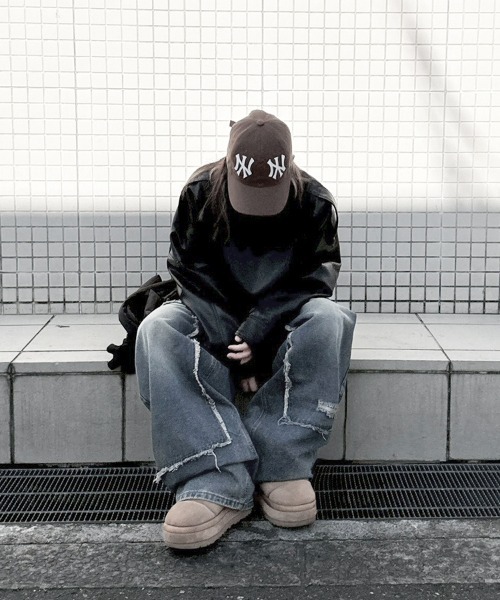 YACA(ヤーカ)の「Damage Carpenter Denim PT/ダメージカーペンターデニムパンツ【unisex item】(デニムパンツ・レディース・ブルー・FREE)」の6枚目の写真