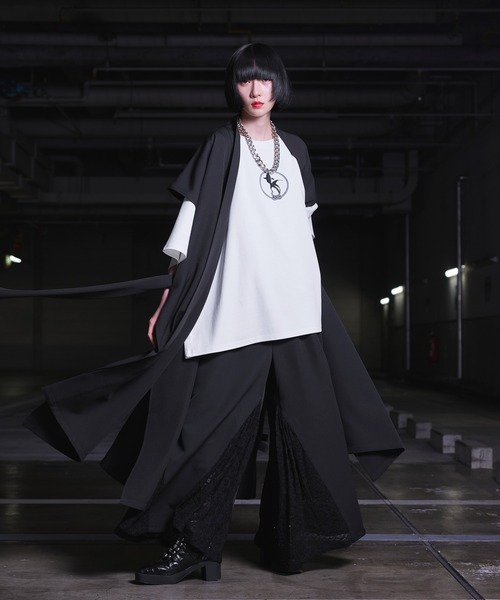 狐独（コドク）の「レースキリカエハカマパンツ/SETUP対応（スラックス・メンズ・ブラック/ライトグレー・MEDIUM/SMALL/LARGE）」の17枚目の写真