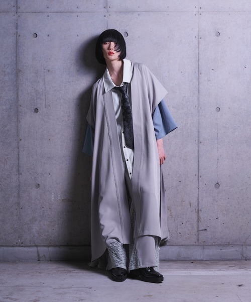 狐独（コドク）の「レースキリカエハカマパンツ/SETUP対応（スラックス・メンズ・ブラック/ライトグレー・MEDIUM/SMALL/LARGE）」の15枚目の写真