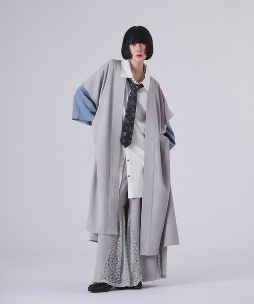 狐独（コドク）の「レースキリカエハカマパンツ/SETUP対応（スラックス・メンズ・ブラック/ライトグレー・MEDIUM/SMALL/LARGE）」の10枚目の写真