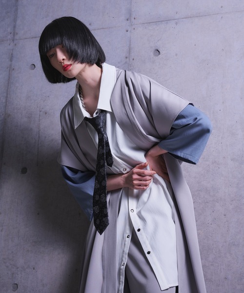 狐独（コドク）の「レースキリカエハカマパンツ/SETUP対応（スラックス・メンズ・ブラック/ライトグレー・MEDIUM/SMALL/LARGE）」の14枚目の写真