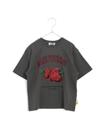 MAKE YOUR DAY（メイクユアデイ）の「バナナイチゴロゴ半袖Tシャツ（Tシャツ/カットソー）」