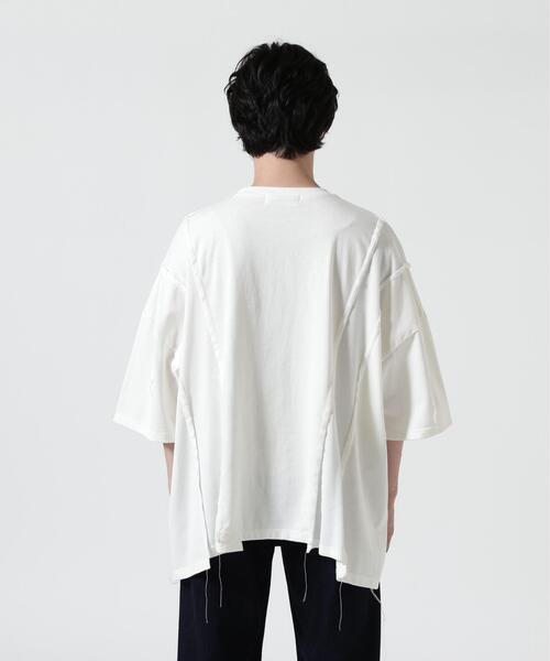 DISCOVERED(ディスカバード)の「DISCOVERED(ディスカバード) 別注SWITCHING LOOPING WIDE TEE(Tシャツ/カットソー・メンズ・ブラック/ホワイト・3/1)」の11枚目の写真