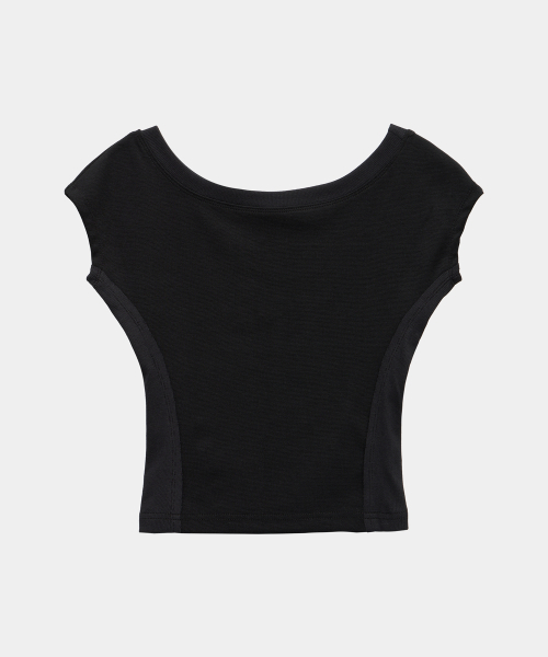 ETRE AU SOMMET(エトレオソメ)の「Pigment Damage Panel Short Top (Black)(Tシャツ/カットソー・レディース・ブラック・FREE)」の9枚目の写真