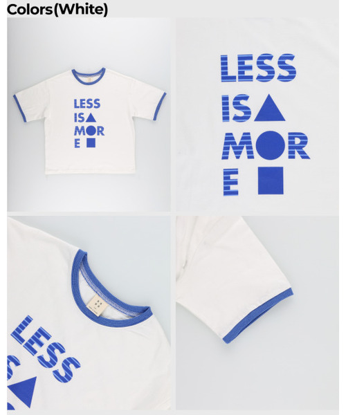 KRNR（クルナル）の「LESS オーバーサイズストライプジュニアリンガーTシャツ_ホワイト（Tシャツ/カットソー・レディース・その他・130/140/150/160）」の4枚目の写真