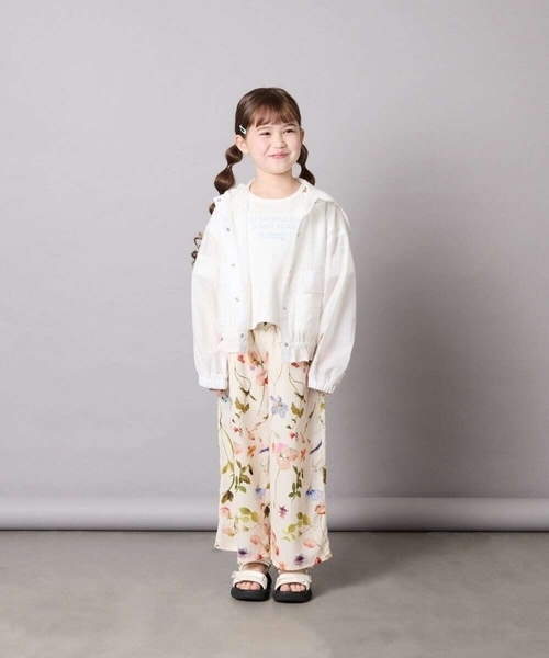a.v.v（アーヴェヴェ）の「[120-150]【ママとお揃いコーデが叶う】フラワープリントワイドパンツ（その他パンツ・キッズ・アイボリー・120/130/140/150）」の12枚目の写真