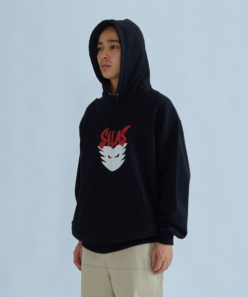 SILAS（サイラス）の「DEMON HOODED SWEATSHIRT（パーカー・メンズ・ブラック/アッシュ/マスタード・L/XL/M）」の2枚目の写真