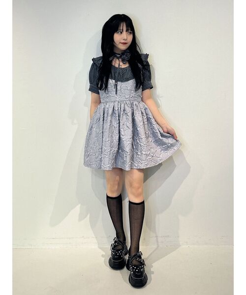 jouetie(ジュエティ)の「ジャガードボリュームキャミワンピース(ワンピース・レディース・ホワイト/ブルー/ブラック・FREE)」の21枚目の写真