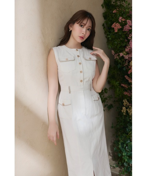 Her lip to（ハーリップトゥー）の「Padua Denim Dress（ワンピース・レディース・ホワイト・S/M）」の5枚目の写真