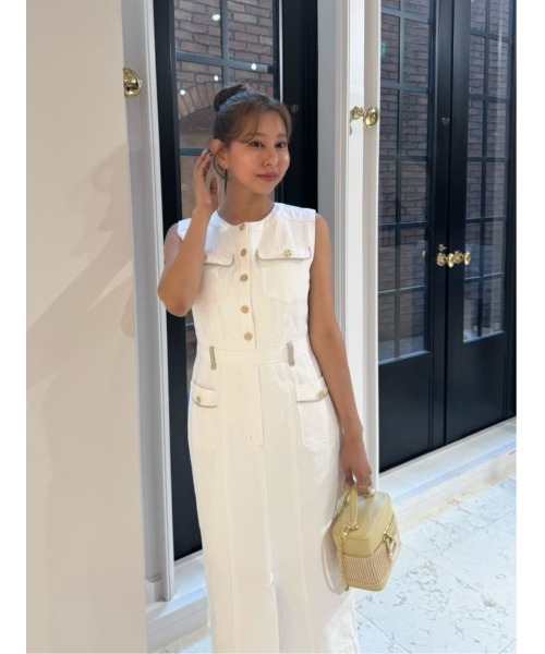 Her lip to（ハーリップトゥー）の「Padua Denim Dress（ワンピース・レディース・ホワイト・S/M）」の10枚目の写真