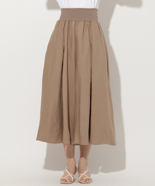 AND COUTURE(アンドクチュール)の「リネンタックフレアパンツ(その他パンツ・レディース・ブラック/ブラウン系その他/オフホワイト・FREE)」の16枚目の写真