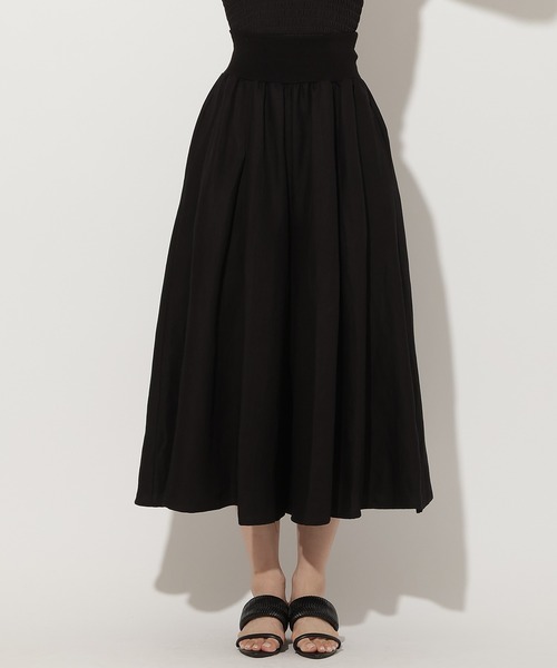 AND COUTURE(アンドクチュール)の「リネンタックフレアパンツ(その他パンツ・レディース・ブラック/ブラウン系その他/オフホワイト・FREE)」の10枚目の写真