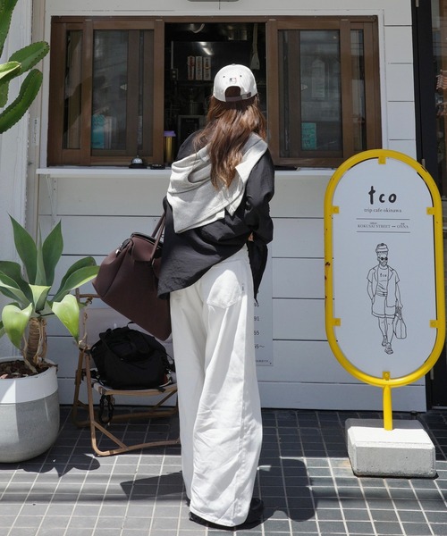 merrylatte(メリーラテ)の「ストレートワイドデニムパンツ(デニムパンツ・レディース・オフホワイト・MEDIUM)」の9枚目の写真