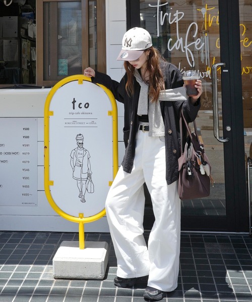 merrylatte(メリーラテ)の「ストレートワイドデニムパンツ(デニムパンツ・レディース・オフホワイト・MEDIUM)」の7枚目の写真