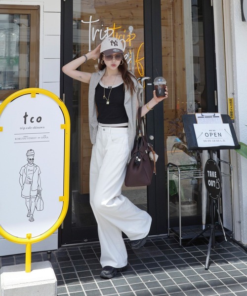 merrylatte(メリーラテ)の「ストレートワイドデニムパンツ(デニムパンツ・レディース・オフホワイト・MEDIUM)」の21枚目の写真