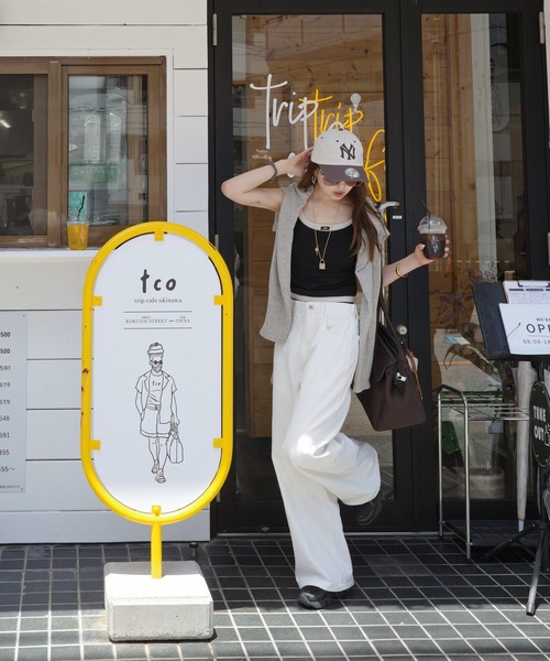 merrylatte(メリーラテ)の「ストレートワイドデニムパンツ(デニムパンツ・レディース・オフホワイト・MEDIUM)」の20枚目の写真