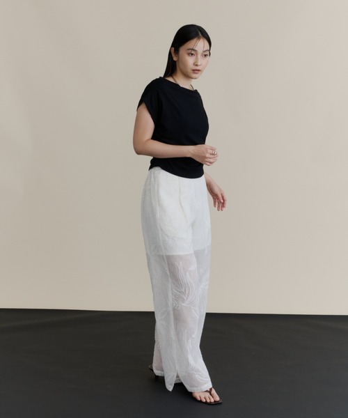 DFFUR.（ディフル）の「オフショルストレッチショートトップス【3WAY】（Tシャツ/カットソー・レディース・ブラック/オフホワイト/グレー・FREE）」の21枚目の写真