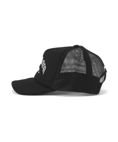 AVIREX(アヴィレックス)の「VARSITY OLD ENGLISH ARCH LOGO MESH CAP / バーシティ アーチロゴ メッシュキャップ / AVIREX / アヴィレックス(キャップ・メンズ・ブラック/ホワイト・F)」の6枚目の写真