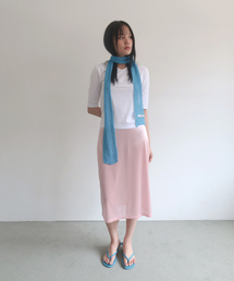 V-NECK MID SLEEVE T-SHIRT_WHITE