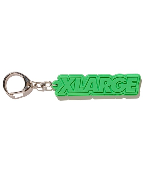 XLARGE(エクストララージ)の「LOGO RUBBER KEYHOLDER(キーホルダー・メンズ・パープル/ブラック/グリーン/ブルー/オレンジ・ONE SIZE)」の1枚目の写真