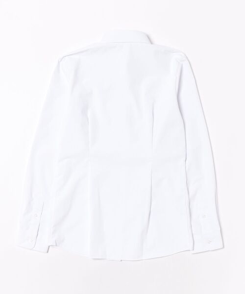 m.f.editorial(エムエフエディトリアル)の「ブラウス ワイシャツ レディース 長袖 形態安定 UV 透け防止 レギュラーカラー 白 無地 綿混(ビジネスシャツ・レディース・ホワイト・LARGE/X-LARGE/S/MEDIUM)」の2枚目の写真