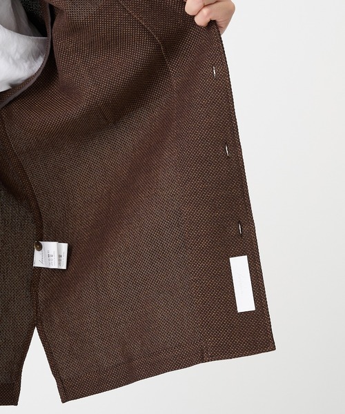 IRENISA（イレニサ）の「【irenisa/イレニサ】別注SUMMER TWEED OPEN COLLAR SHIRT（シャツ/ブラウス・メンズ・ブラック/ダークブラウン・2/3）」の12枚目の写真