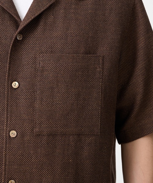 IRENISA（イレニサ）の「【irenisa/イレニサ】別注SUMMER TWEED OPEN COLLAR SHIRT（シャツ/ブラウス・メンズ・ブラック/ダークブラウン・2/3）」の16枚目の写真