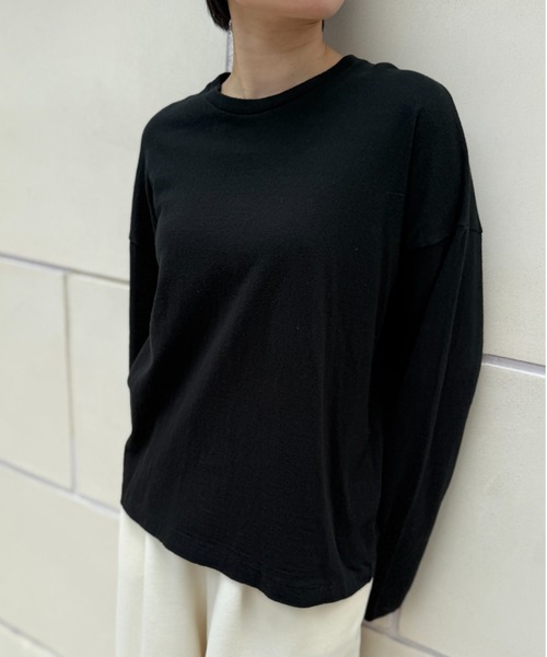 CAROUSE LAMBRA(ケラウズランブラ)の「LS CREW(Tシャツ/カットソー・レディース・ブラック/ホワイト・FREE)」の6枚目の写真