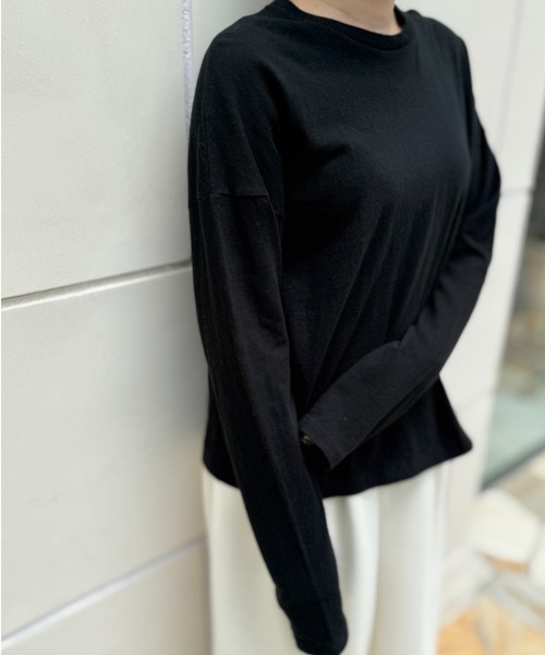 CAROUSE LAMBRA(ケラウズランブラ)の「LS CREW(Tシャツ/カットソー・レディース・ブラック/ホワイト・FREE)」の8枚目の写真