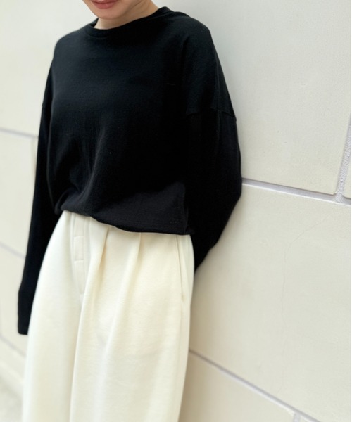 CAROUSE LAMBRA(ケラウズランブラ)の「LS CREW(Tシャツ/カットソー・レディース・ブラック/ホワイト・FREE)」の10枚目の写真