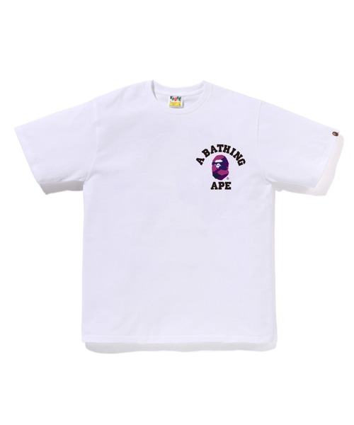 A BATHING APE(アベイシングエイプ)の「COLOR CAMO COLLEGE ATS TEE(Tシャツ/カットソー・メンズ・ホワイト系その他3/ホワイト×レッド/ホワイト×ネイビー/ブラック×パープル/ブラック系その他6/ブラック×レッド/ブラック×ブルー/ホワイト×パープル・MEDIUM/LARGE/XX-LARGE/SMALL/X-LARGE/XXX-LARGE)」の3枚目の写真