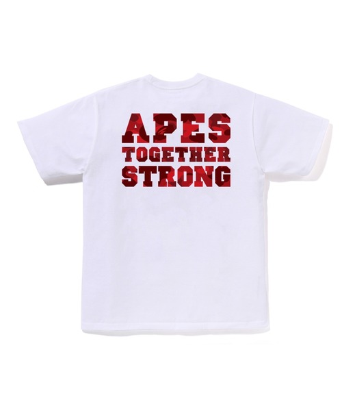 A BATHING APE(アベイシングエイプ)の「COLOR CAMO COLLEGE ATS TEE(Tシャツ/カットソー・メンズ・ホワイト系その他3/ホワイト×レッド/ホワイト×ネイビー/ブラック×パープル/ブラック系その他6/ブラック×レッド/ブラック×ブルー/ホワイト×パープル・MEDIUM/LARGE/XX-LARGE/SMALL/X-LARGE/XXX-LARGE)」の9枚目の写真