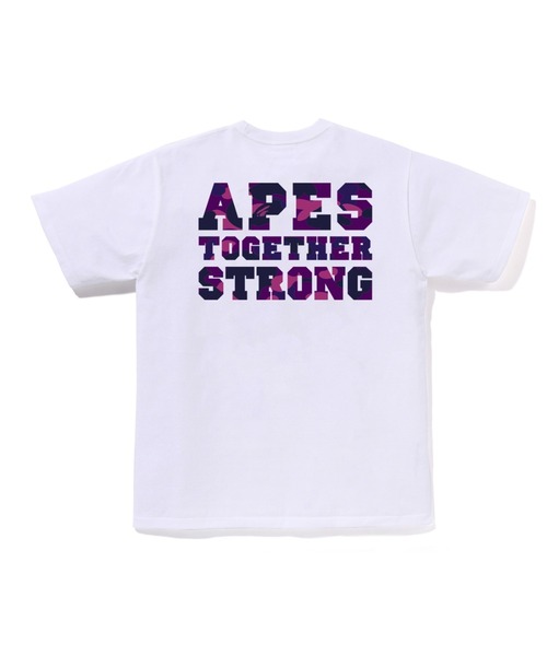 A BATHING APE(アベイシングエイプ)の「COLOR CAMO COLLEGE ATS TEE(Tシャツ/カットソー・メンズ・ホワイト系その他3/ホワイト×レッド/ホワイト×ネイビー/ブラック×パープル/ブラック系その他6/ブラック×レッド/ブラック×ブルー/ホワイト×パープル・MEDIUM/LARGE/XX-LARGE/SMALL/X-LARGE/XXX-LARGE)」の11枚目の写真