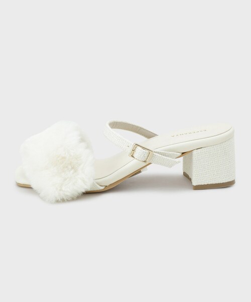 ESPERANZA(エスペランサ)の「【Fur Collection】フェイクファー付き2WAYミュールサンダル(サンダル・レディース・ブラック系8/アイボリー系8/ピンク系9・LL/M/S/L)」の13枚目の写真