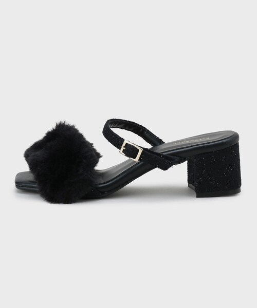 ESPERANZA(エスペランサ)の「【Fur Collection】フェイクファー付き2WAYミュールサンダル(サンダル・レディース・ブラック系8/アイボリー系8/ピンク系9・LL/M/S/L)」の14枚目の写真