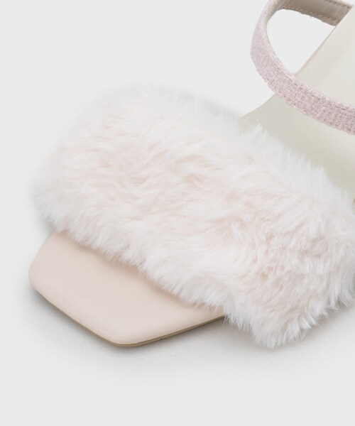 ESPERANZA(エスペランサ)の「【Fur Collection】フェイクファー付き2WAYミュールサンダル(サンダル・レディース・ブラック系8/アイボリー系8/ピンク系9・LL/M/S/L)」の20枚目の写真