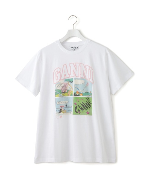 GANNI(ガニー)の「【GANNI for ADAM ET ROPE'】別注Basic Jersey TEDDY Tee(Tシャツ/カットソー・レディース・ホワイト/チャコールグレー・S)」の20枚目の写真