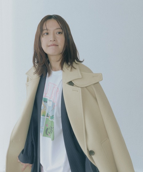 GANNI(ガニー)の「【GANNI for ADAM ET ROPE'】別注Basic Jersey TEDDY Tee(Tシャツ/カットソー・レディース・ホワイト/チャコールグレー・S)」の18枚目の写真