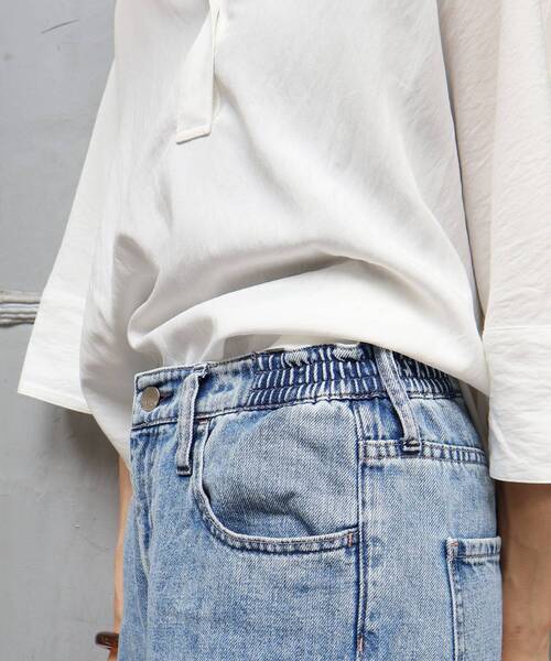 le.coeur blanc（ルクールブラン）の「Healthy denim PinkPepper M-Easy（デニムパンツ・レディース・ブルー/サックスブルー・38/36）」の7枚目の写真