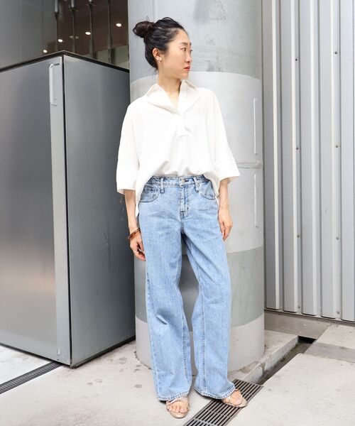 le.coeur blanc（ルクールブラン）の「Healthy denim PinkPepper M-Easy（デニムパンツ・レディース・ブルー/サックスブルー・38/36）」の8枚目の写真