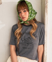 ファーム プリント リンガー Tシャツ