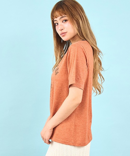 anap mimpi(アナップミンピ)の「ファーム プリント リンガー Tシャツ(Tシャツ/カットソー・レディース・オレンジ/ダークグレー/アイボリー・F)」の22枚目の写真