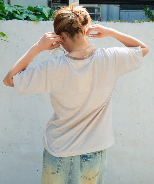 anap mimpi(アナップミンピ)の「ファーム プリント リンガー Tシャツ(Tシャツ/カットソー・レディース・オレンジ/ダークグレー/アイボリー・F)」の12枚目の写真