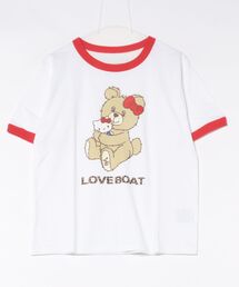 LOVE BOAT（ラブ・ボート）の「LOVEBOAT × HELLO KITTY リンガーTシャツ（Tシャツ/カットソー）」