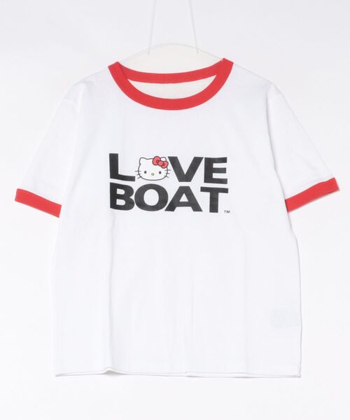 LOVE BOAT(ラブ・ボート)の「LOVEBOAT × HELLO KITTY リンガーTシャツ(Tシャツ/カットソー・レディース・ホワイト系その他/ホワイト・L/M)」の1枚目の写真