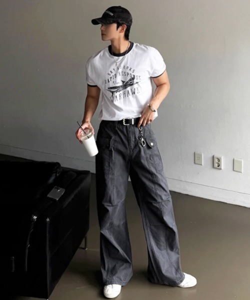 NOWLE(ノウル)の「【NOWLE】ヴィンテージライク グラフィック リンガーTシャツ / オールドスクール アメカジ 半袖 T(Tシャツ/カットソー・メンズ・ネイビー/ホワイト・MEDIUM/LARGE/SMALL/X-LARGE)」の7枚目の写真