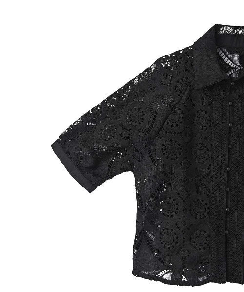 marjour（マージュール）の「LACE OVER SHIRT（シャツ/ブラウス・レディース・ブラック・M）」の20枚目の写真