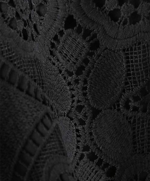 marjour（マージュール）の「LACE OVER SHIRT（シャツ/ブラウス・レディース・ブラック・M）」の4枚目の写真