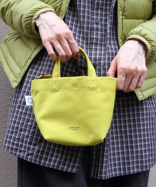 ORCIVAL(オーシバル)の「ORCIVAL/オーシバル ショルダートート S SHOULDER TOTE SMALL OR-H0401 HBT(ショルダーバッグ・レディース・ライム/ブラック・FREE)」の6枚目の写真