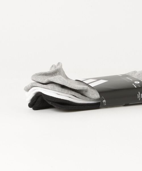 adidas(アディダス)の「シン&ライト スポーツウェア ノー ショー ソックス3足組 / アディダス adidas(ソックス/靴下・メンズ・グレー・LARGE/SMALL/MEDIUM)」の5枚目の写真